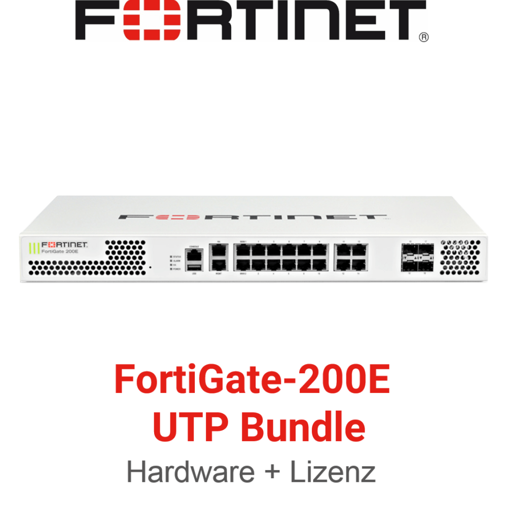 Fortinet FortiGate-200E - UTM/UTP Bundle (Hardware + Lizenz)