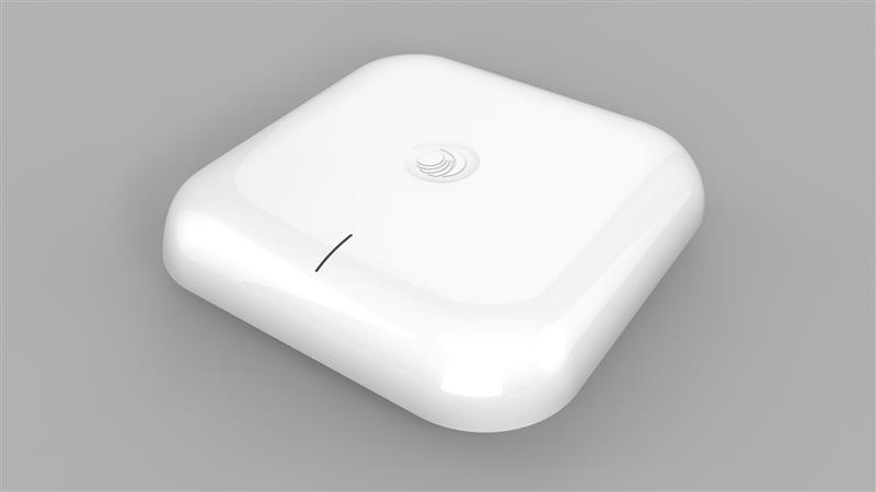 Cambium Access Point XV3-8 Ansicht rechts oben auf grauen Hintergrund