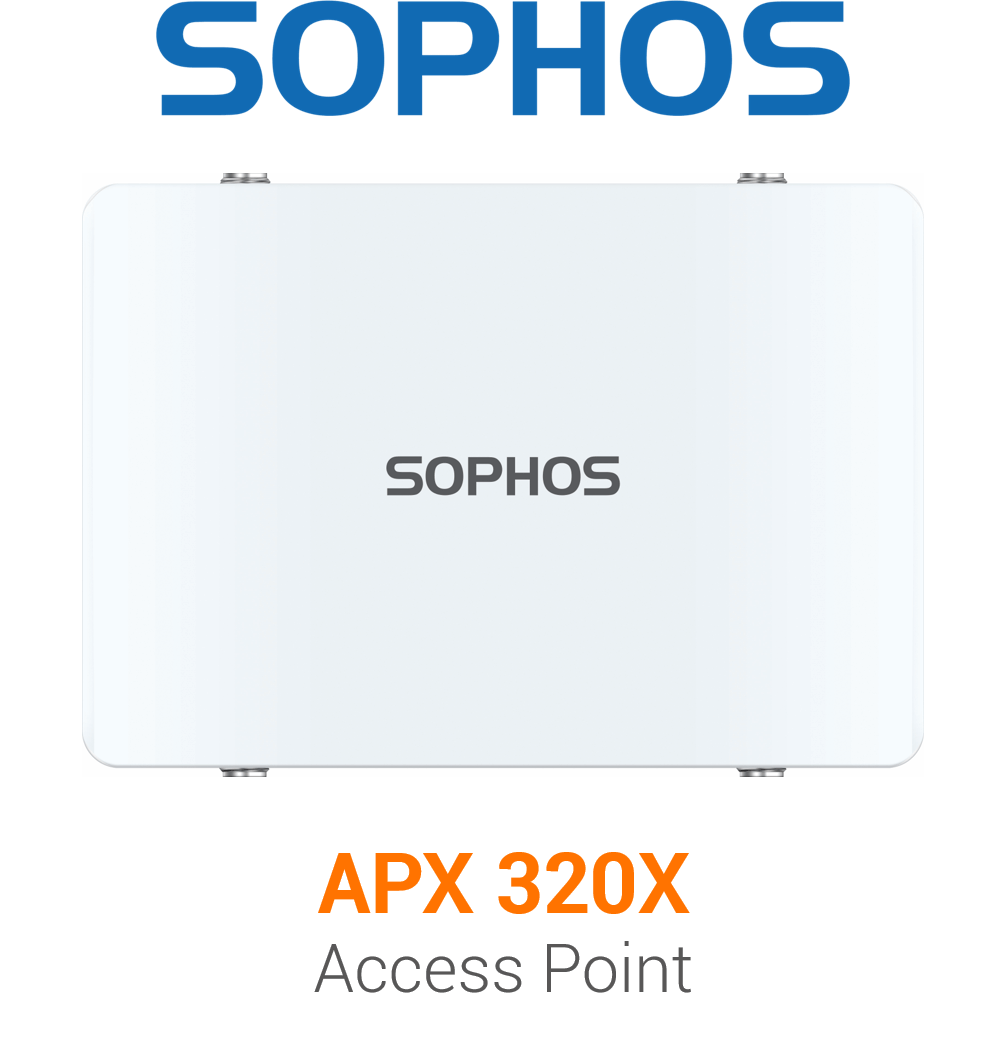 Sophos Access Point APX 320X Vorschaubild mit Sophos logo und Modellbezeichnung