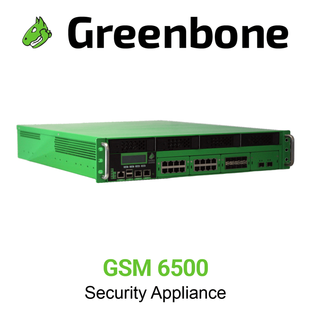 Greenbone GSM-6500 Security Appliance Vorschaubild mit Greenbone logo und Modellbezeichnung