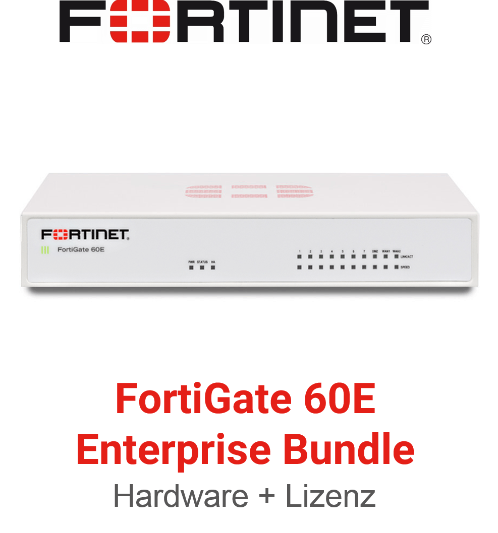 Fortinet FortiGate-60E - Enterprise Bundle (Hardware + Lizenz)