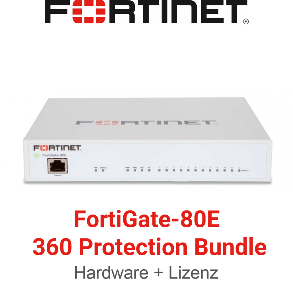 Fortinet FortiGate-80E - 360 Bundle (Hardware + Lizenz)