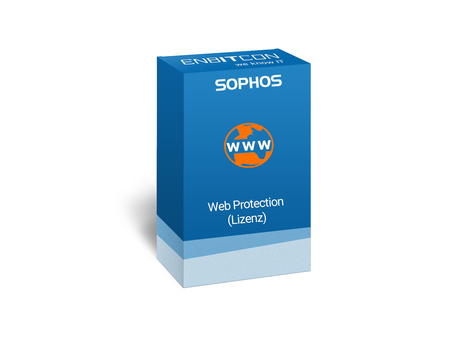 Sophos Web Protection Lizenz Vorschaubild bestehend aus einem blauen Schild, indem sich ein WWW befindet