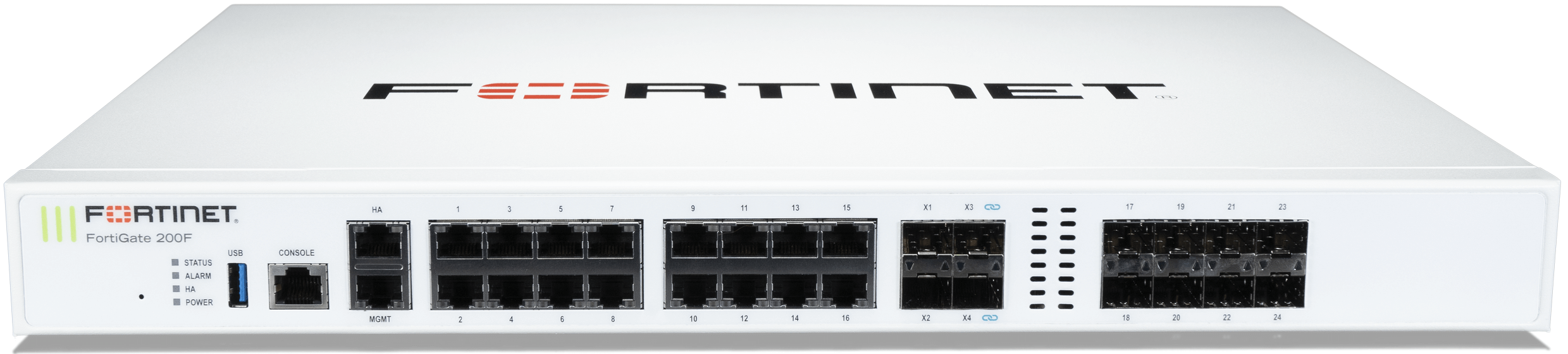 FortiGate 200F Hardwareansicht von vorne