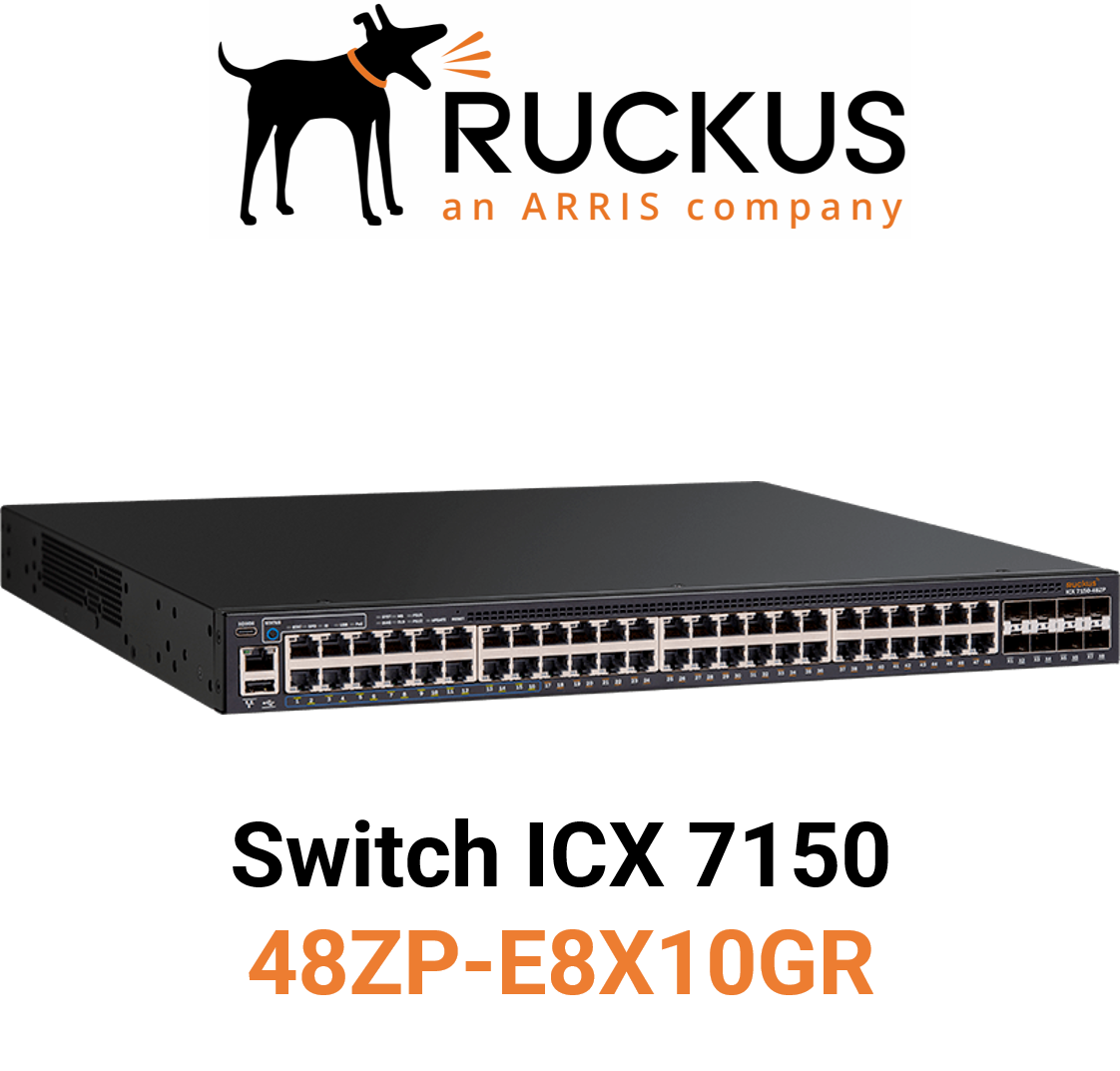 Ruckus ICX7150-48ZP-E8X10GR Switch