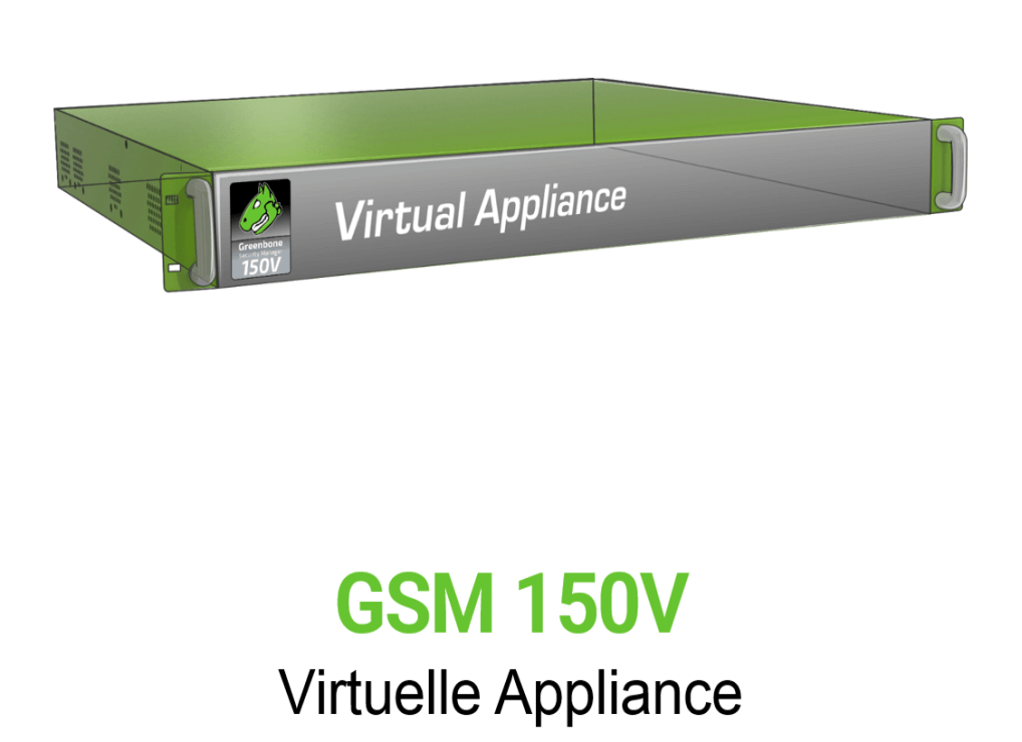 Greenbone GSM-150V Virtuelle Appliance Vorschaubild ohne Greenbone Logo mit Modellbezeichnung