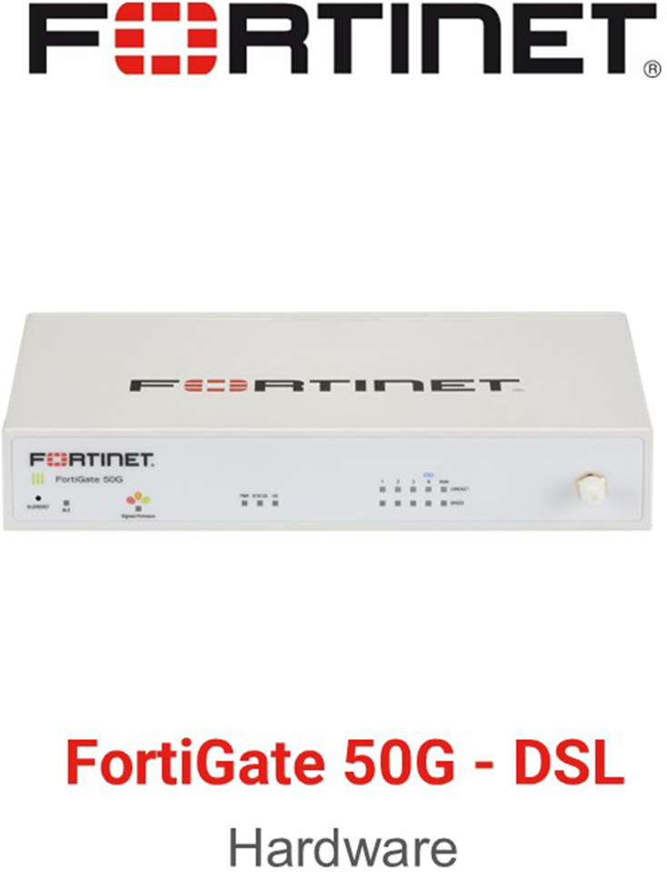 Fortinet FortiGate 50G DSL Firewall Hardware Vorderseite