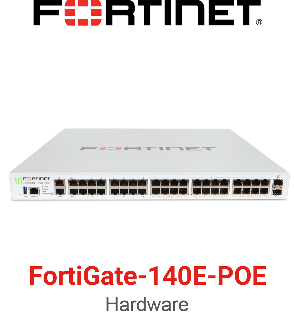 Fortinet FortiGate 140E POE Firewall (End of Sale/Life)