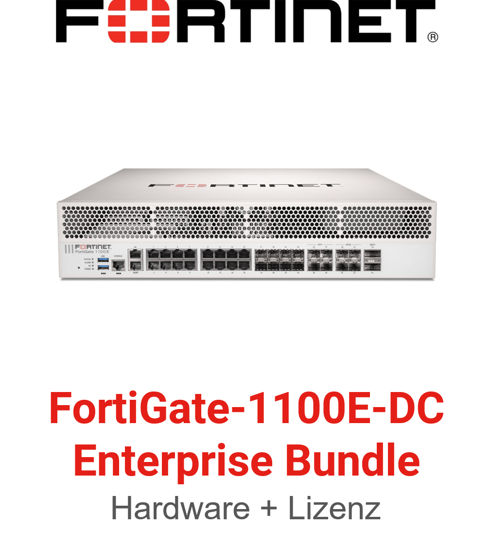 Fortinet FortiGate-1100E-DC - Enterprise Bundle (Hardware + Lizenz)
