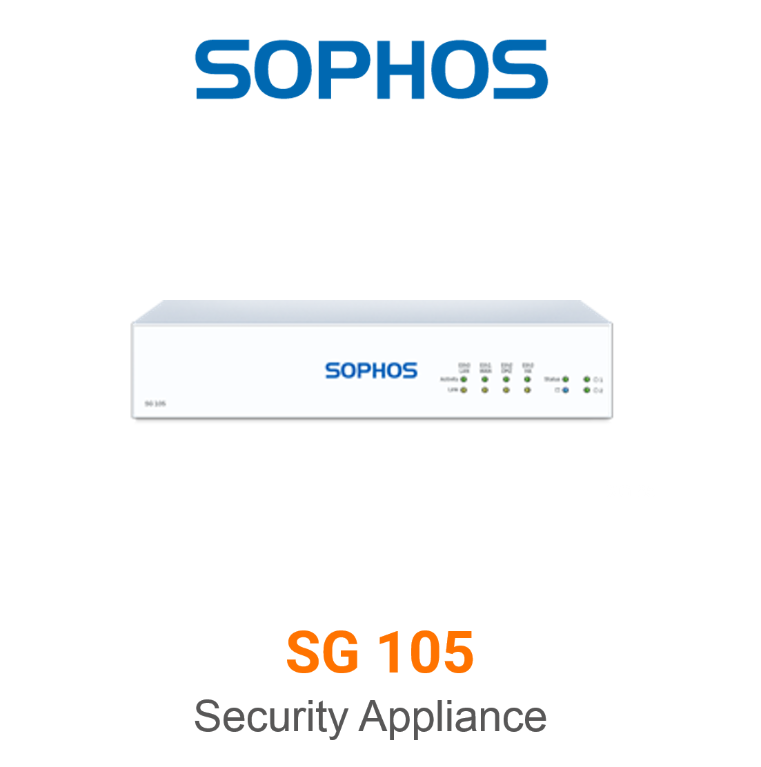 Sophos SG 105 Security Appliance Vorschaubild mit Sophos logo und Modellbezeichnung
