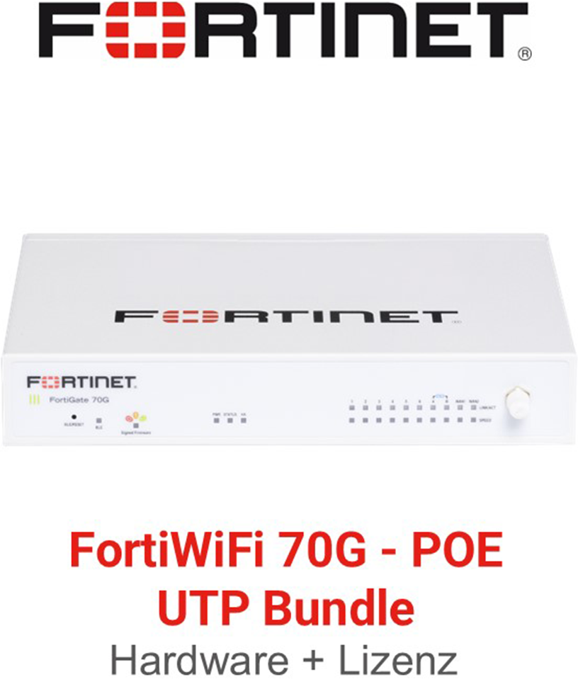 Fortinet FortiWifi-70G PoE   - UTM/UTP Bundle (Hardware + Lizenz)