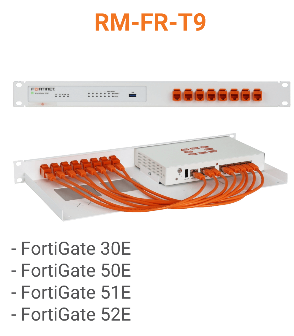 Rack Mount IT Kit für Fortinet FortiGate 30E / 50E / 51E / 52E