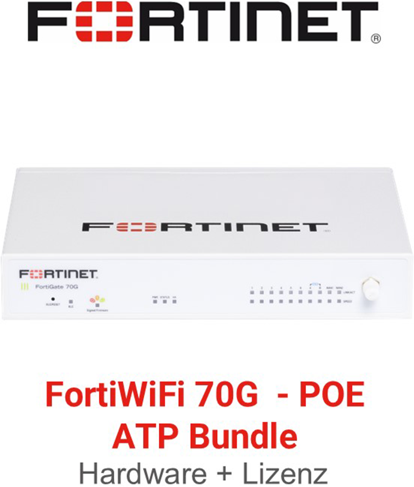 Fortinet FortiWifi-70G PoE   - ATP Bundle (Hardware + Lizenz)