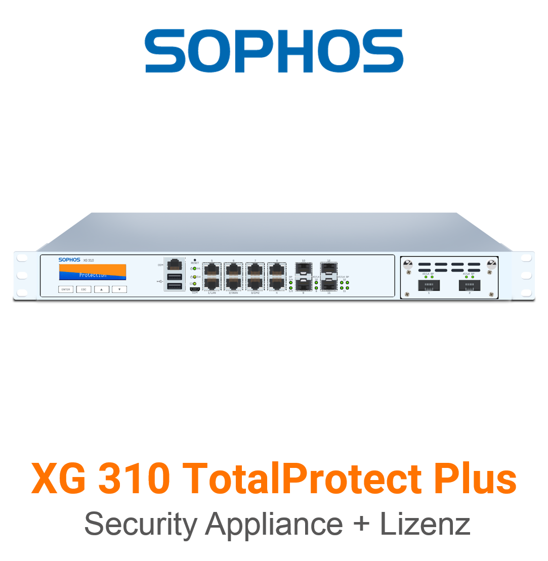 Sophos XG 310 TotalProtect Plus Bundle (Hardware + Lizenz) (End of Sale/Life)