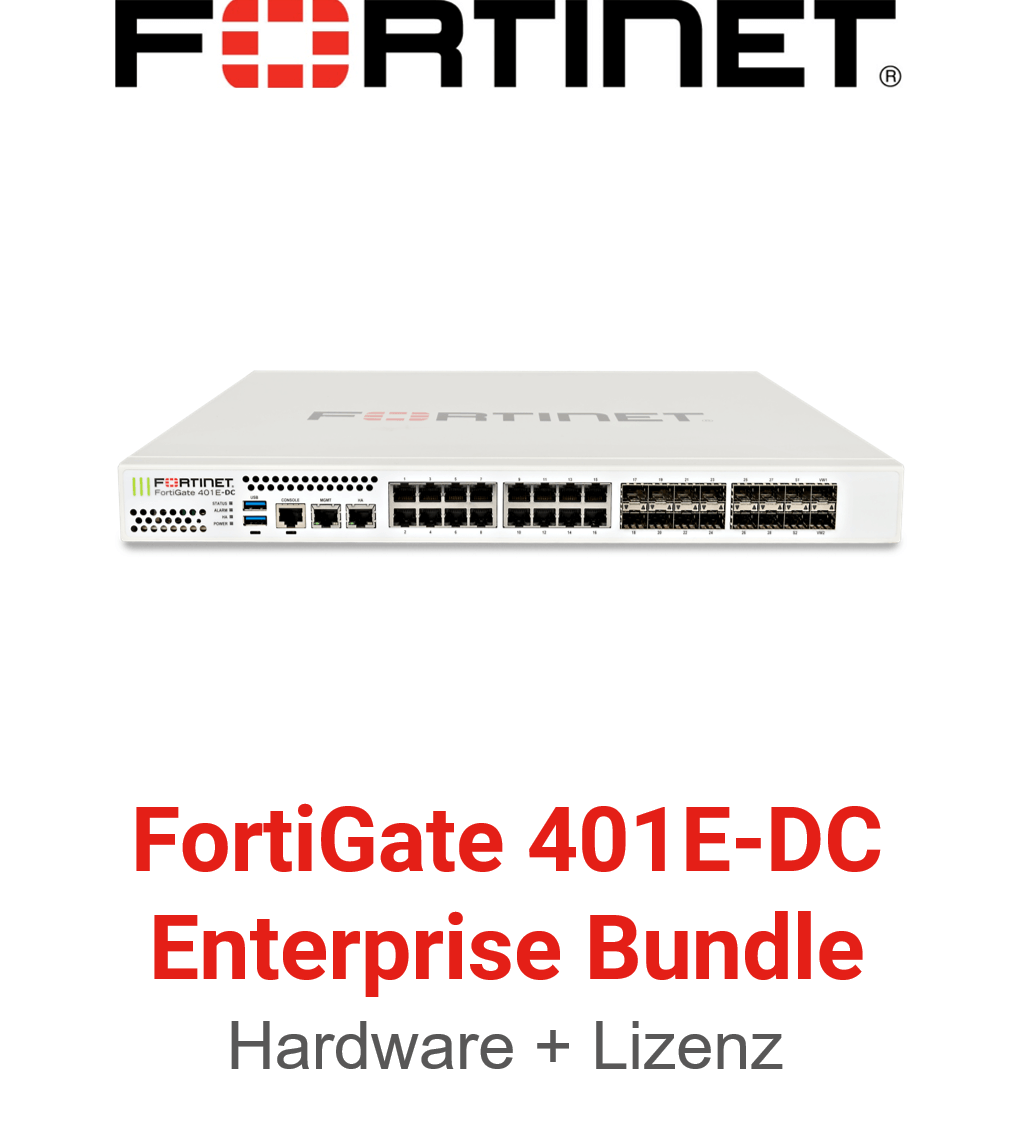 Fortinet FortiGate-401E-DC - Enterprise Bundle (Hardware + Lizenz)