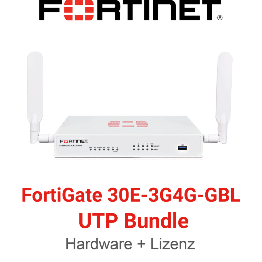 Fortinet FortiGate-30E-3G4G-GBL - UTM/UTP Bundle (Hardware + Lizenz)