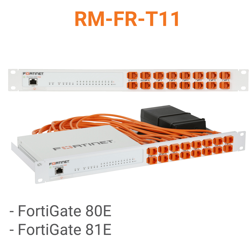 Rack Mount IT Kit für Fortinet FortiGate 80E / 81E