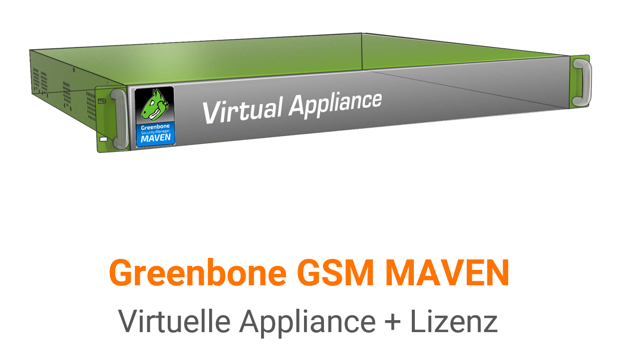 Greenbone GSM-MAVEN Virtuelle Appliance Vorschaubild ohne Greenbone logo und mit Modellbezeichnung