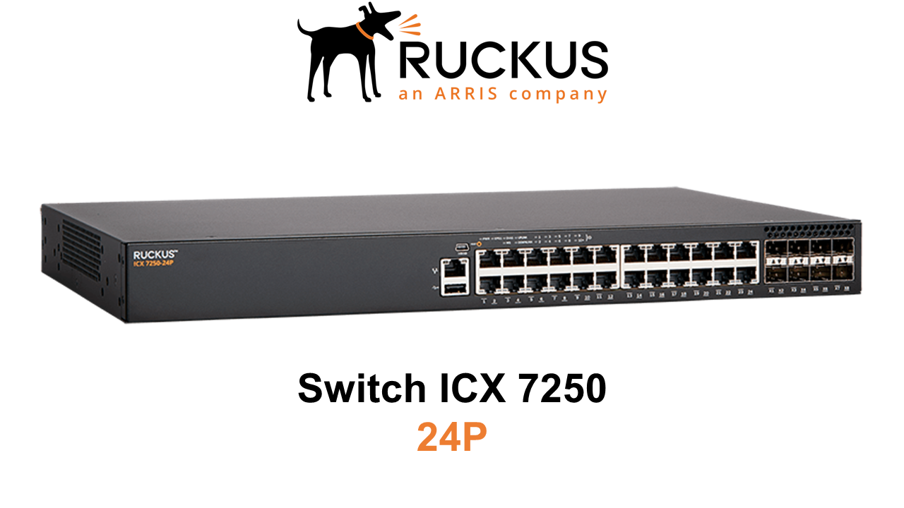 ICX7150-24 - Switch d'accès niveau 3, 24 ports Gigabit Ethernet, 2 uplinks  RJ45, 4 uplinks