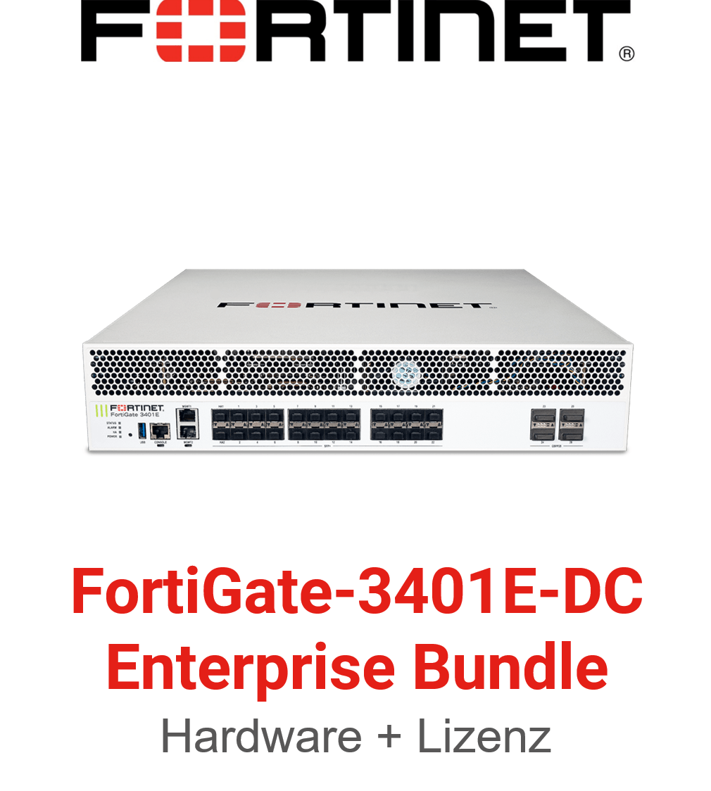 Fortinet FortiGate-3401E-DC - Enterprise Bundle (Hardware + Lizenz)