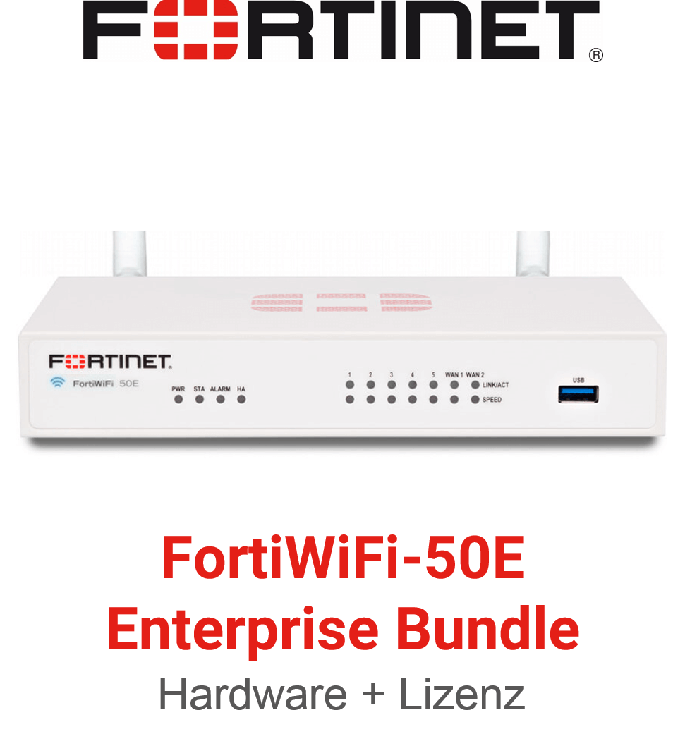 Fortinet FortiWifi-50E - Enterprise Bundle (End of Sale/Life)