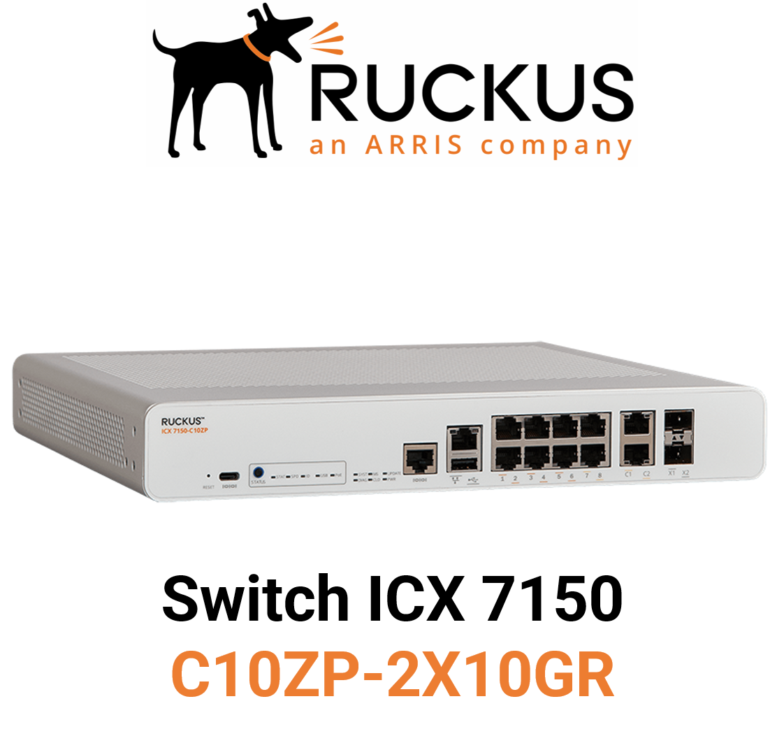 Ruckus ICX7150-C10ZP-2X10GR Switch