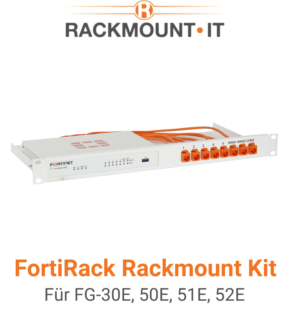 Rack Mount IT Kit für Fortinet FortiGate 30E / 50E / 51E / 52E
