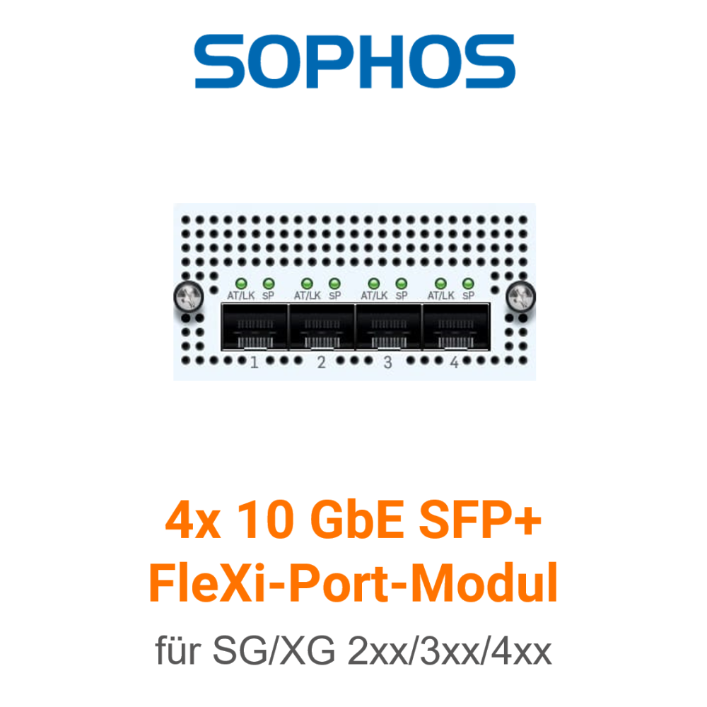Sophos 4 port 10GbE SFP+ FleXi Port module