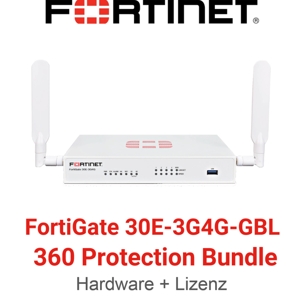Fortinet FortiGate-30E-3G4G-GBL - 360 Bundle (Hardware + Lizenz)