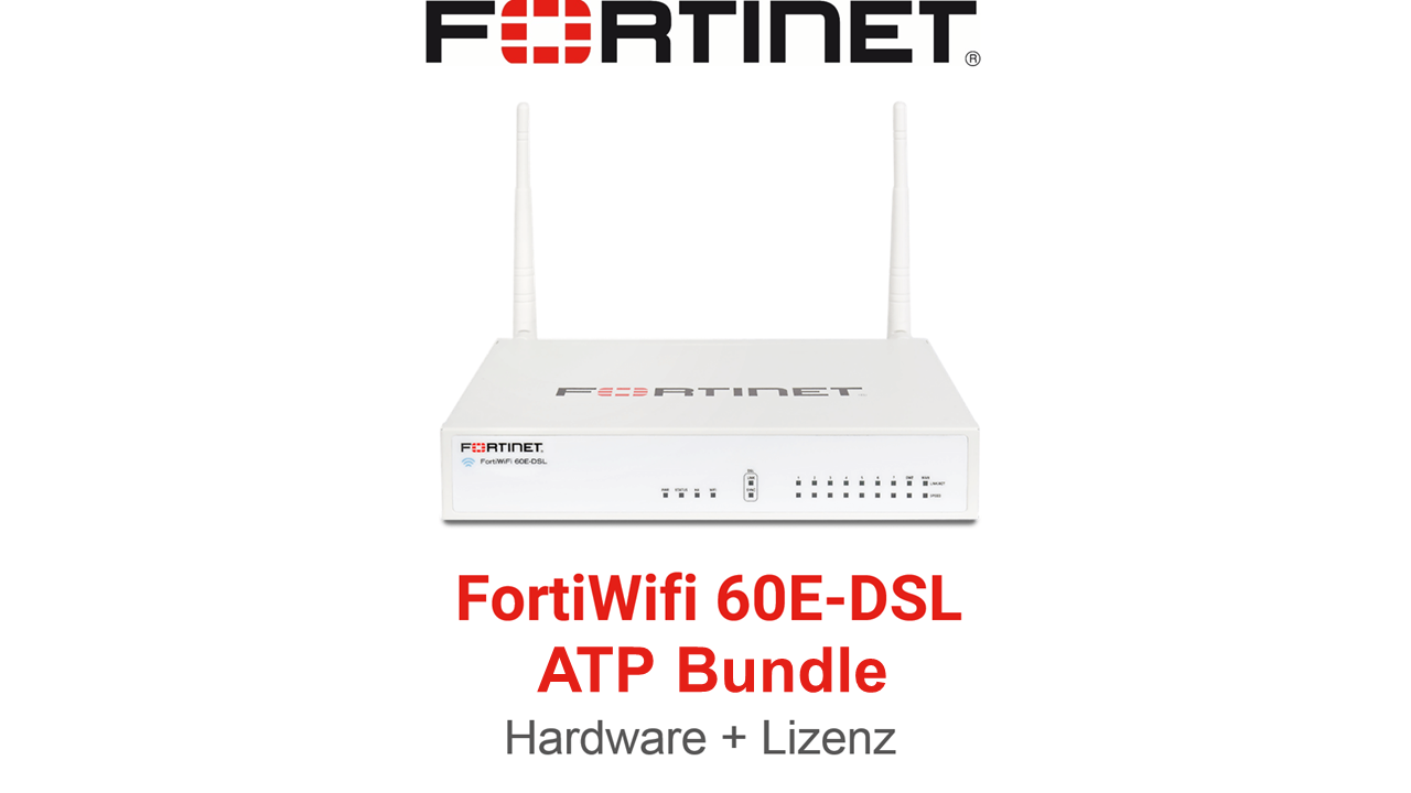 Fortinet FortiWifi-60E-DSL - ATP Bundle (Hardware + Lizenz)