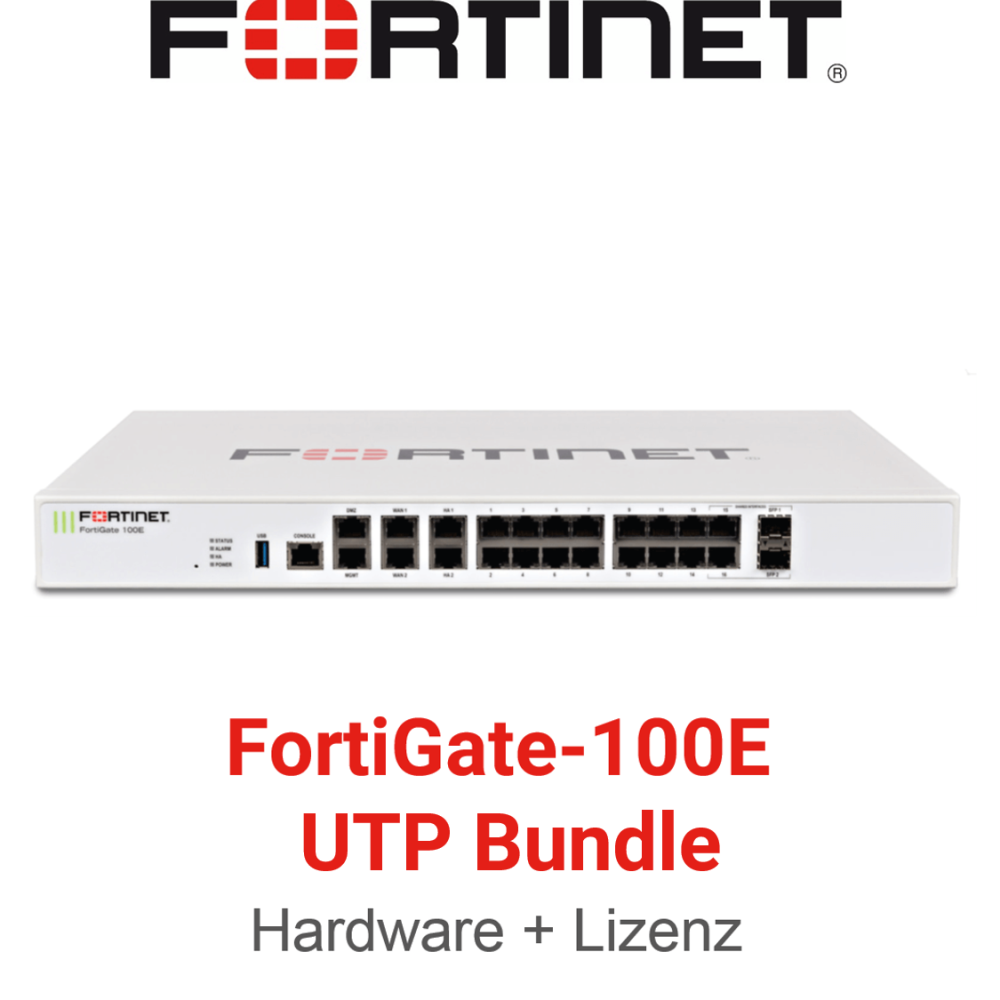 Fortinet FortiGate-100E - UTM/UTP Bundle (Hardware + Lizenz)